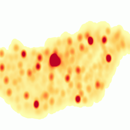 Demographic changes of Hungary between 1986 and 2018
